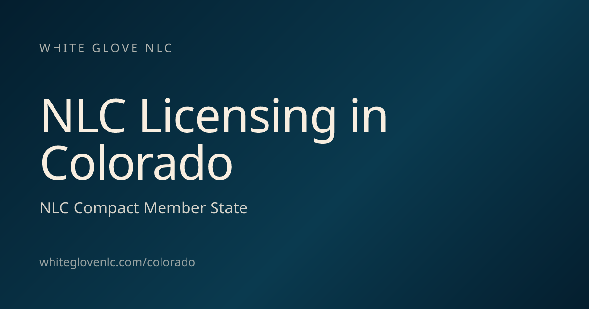 Colorado NLC Licensing Help | White Glove NLC